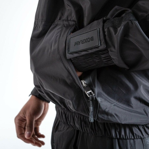 BOXRAW Hagler Professional Sauna Suit Top | Black - Picture 3 of 11